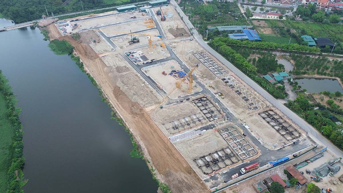tiến độ thi công phú thị riverside